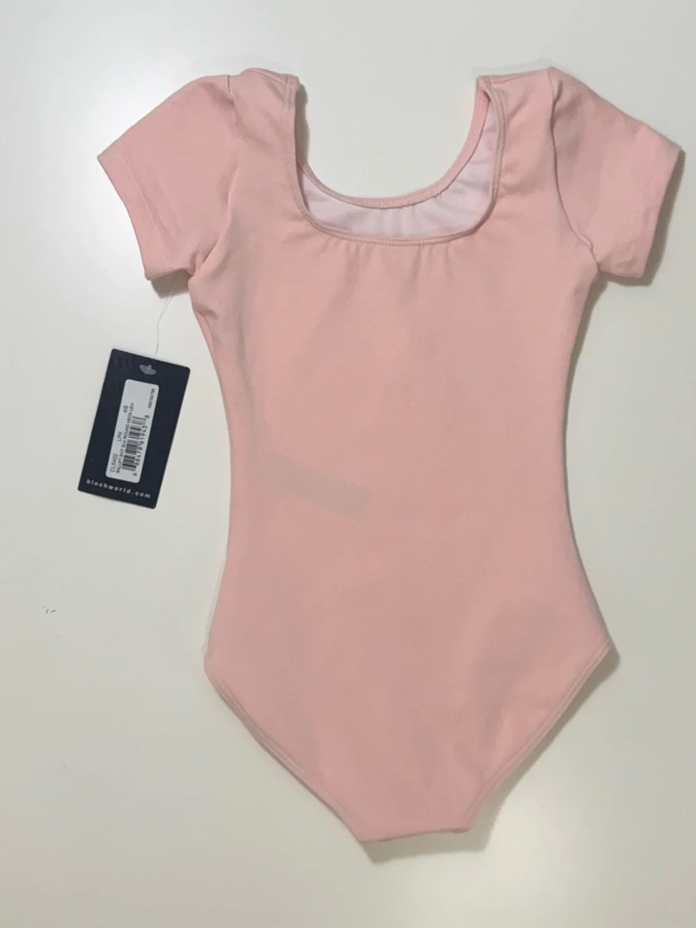 BLOCH Girls Ballet Leotard Short Sleeve Pink Size 4-6 NWT Dancewear